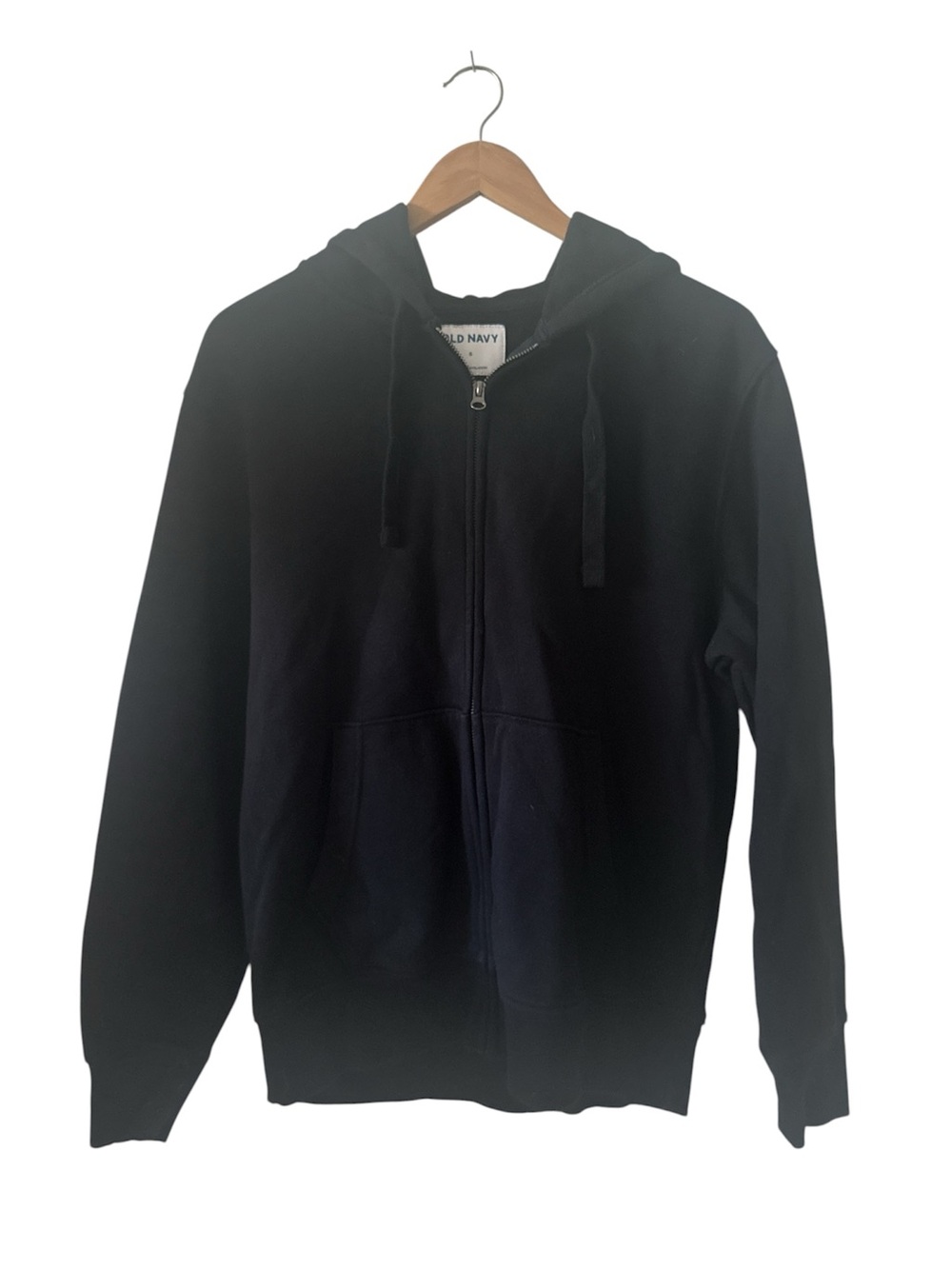 Old Navy Black Full-Zip Hoodie Cardigan sz Small